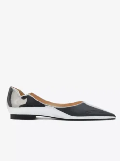Ballerines noires pour femmes bout pointu chaussures décontractées à enfiler