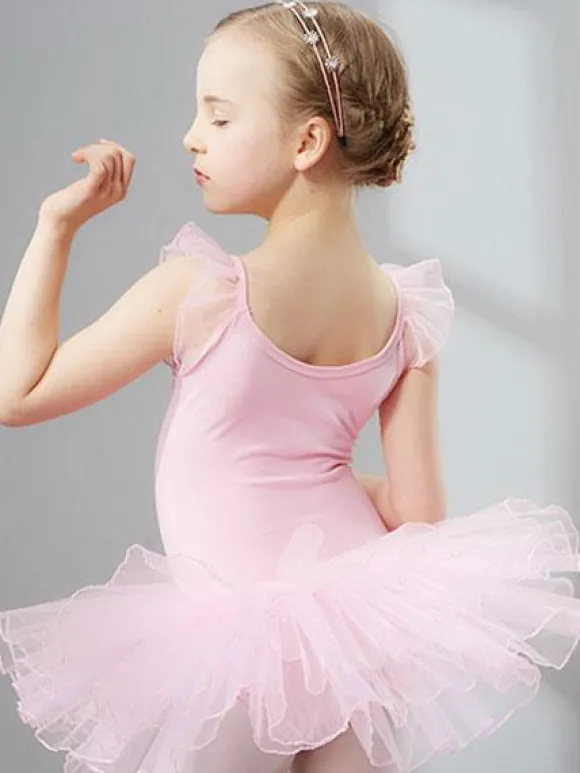 Ballet Dance Costumes Lilas sans manches Slim Fit Ballerina Tutu Robes pour enfants Déguisements Halloween