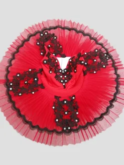 Ballet Robe Blanche Costume Enfants Dentelle Plissé De Formation Tutu Danse Robes Déguisements Halloween