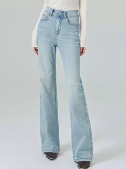 Bas de jeans modernes pour femmes jeans décontractés taille haute en denim style streetwear