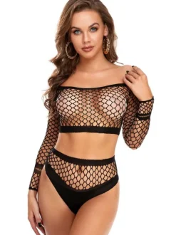 Bas Collants Lingerie Sexy Femme Creusant Unicolore