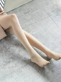Bas-culotte Lolita semi-transparente en velours Lolita avec collants en peluche Déguisements Halloween