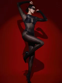 Bas de lingerie bas de corps noirs brillants lisses sans coutures pour tout le corps