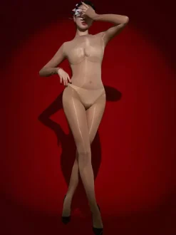 Bas de lingerie bas de corps noirs brillants lisses sans coutures pour tout le corps