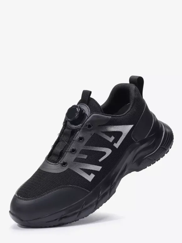 Baskets basses antidérapantes pour homme chaussures de course légères et sans lacets semelle épaisse