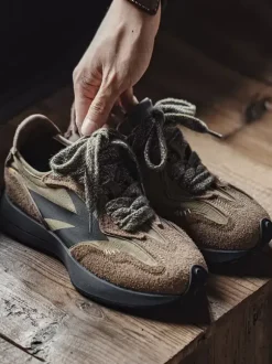 Baskets confortables en cuir à bout pointu pour hommes chaussures de sport