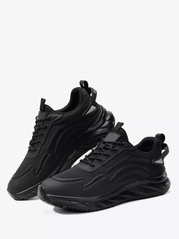 Baskets en maille pour hommes chaussures de course basses légères antidérapantes semelle épaisse