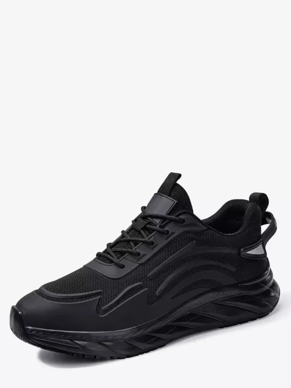 Baskets en maille pour hommes chaussures de course basses légères antidérapantes semelle épaisse