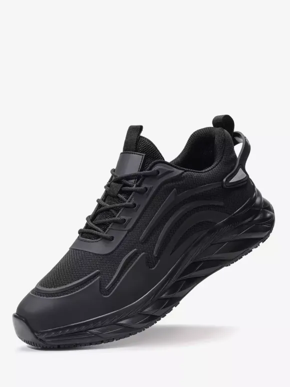 Baskets en maille pour hommes chaussures de course basses légères antidérapantes semelle épaisse