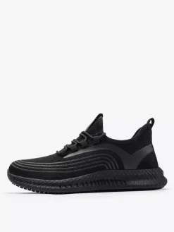 Baskets en maille pour hommes chaussures de course à plateforme à bout rond légères et respirantes haut de gamme