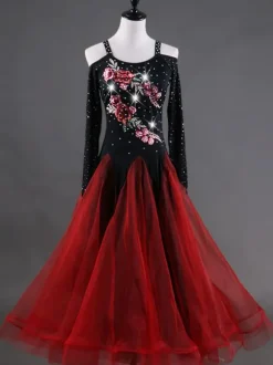 Belle Robe de bal Performance color-block en organza pour adultes Déguisements Halloween