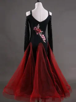 Belle Robe de bal Performance color-block en organza pour adultes Déguisements Halloween