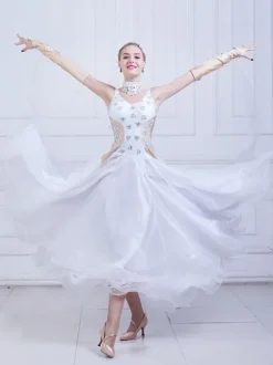 Belle Robe de bal Performance color-block en organza pour adultes Déguisements Halloween
