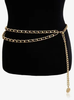 Bijoux Pour Femmes Chaîne De Corps En Métal Doré Réglable Chaîne De Taille
