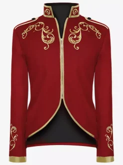 Blanc Vintage Top Vintage Polyester Manches Longues Rétro Costumes Pour Homme Bourgogne