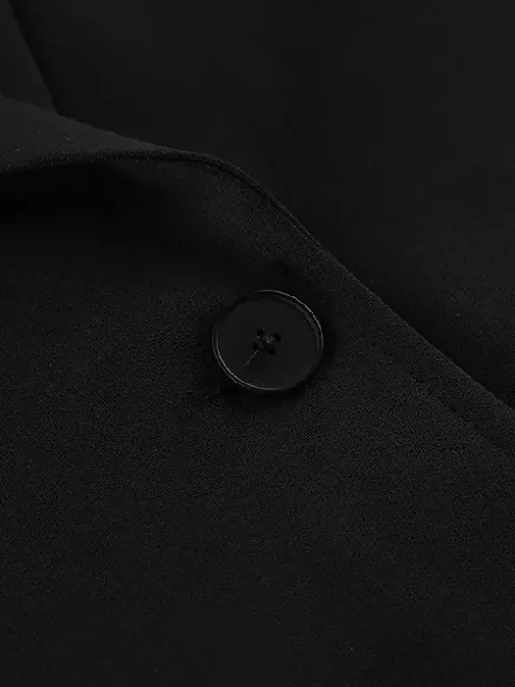 Blazer à bordure en dentelle et fermeture à un bouton pour femme 2026