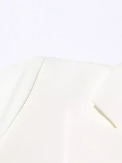 Blazer pour femme col en V manches longues découpées vêtement d'extérieur
