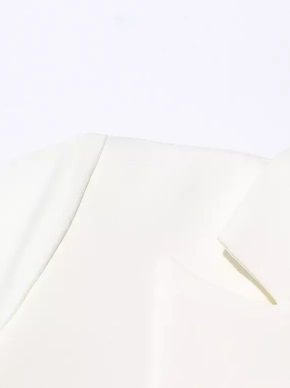 Blazer pour femme col en V manches longues découpées vêtement d'extérieur