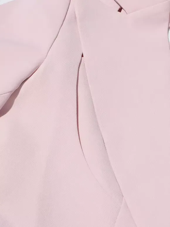 Blazer chic à manches longues découpées pour femme