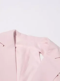 Blazer chic à manches longues découpées pour femme