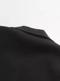 Blazer chic pour femme col rabattu manches longues découpées vêtement d'extérieur