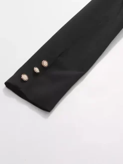 Blazer chic pour femme col rabattu manches longues découpées vêtement d'extérieur