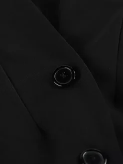 Blazer péplum vintage pour femme - Veste cintrée à manches bouffantes et col montant - Vêtement d'extérieur chic pour les fêtes de printemps 2026