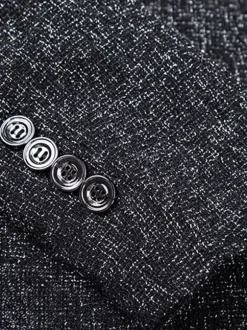 Blazers Vestes Costumes Décontractés Hommes Noir Hiver Coupe Cintré