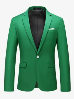 Blazers Vestes Costumes Décontractés Hommes Formel Kaki Jaune Cérémonie Mariage