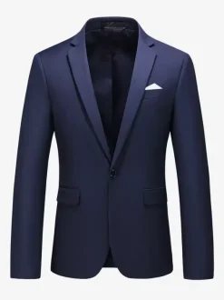 Blazers Vestes Costumes Décontractés Hommes Formel Kaki Jaune Cérémonie Mariage