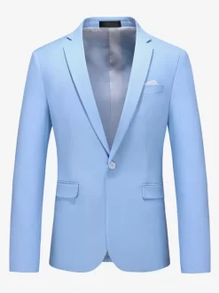 Blazers Vestes Costumes Décontractés Hommes Formel Kaki Jaune Cérémonie Mariage