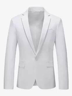 Blazers Vestes Costumes Décontractés Hommes Formel Kaki Jaune Cérémonie Mariage