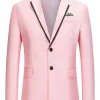 Blazers et vestes Hommes Casual Costumes Casual Blanc Grey Cool Cool Costuri costume pour hommes