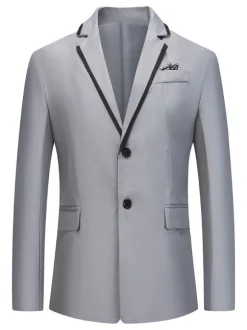 Blazers et vestes Hommes Casual Costumes Casual Blanc Grey Cool Cool Costuri costume pour hommes