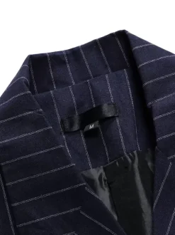 Blazers & Vestes Casual Casual Costumes Stripes Entreprise Casual Grey Black Cool Cool Costumes pour homme