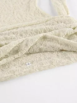 Blouse pour femme abricot plissée en dentelle froncée épaules dénudées élégante manches longues