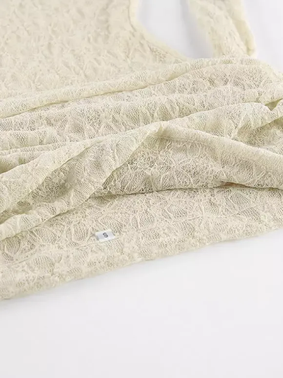 Blouse pour femme abricot plissée en dentelle froncée épaules dénudées élégante manches longues