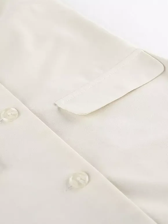 Blouse pour femme en coton et lin kaki dos nu laçage décontracté sans manches