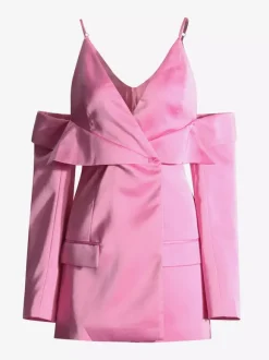 Blouse rose pour femme col en V manches longues style chic découpes