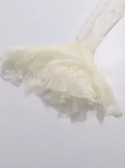 Blouse pour femme en dentelle abricot à volants et col rabattu élégante manches longues.