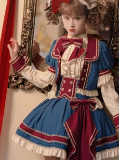 Blouses Idol Lolita Haut Lolita Blanc Écru Manches Longues N艙uds Chemise Lolita