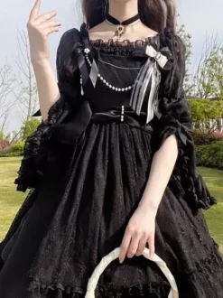 Blouses Sweet Lolita Blanc Manches Longues Haut Lolita Volants Chemise Lolita