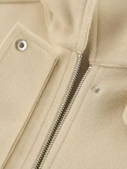 Blouson aviateur femme à épaules tombantes - Harrington minimaliste zippé avec patte de col - Tenues décontractées printemps 2026