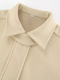 Blouson aviateur femme à épaules tombantes - Harrington minimaliste zippé avec patte de col - Tenues décontractées printemps 2026