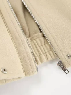 Blouson aviateur femme à épaules tombantes - Harrington minimaliste zippé avec patte de col - Tenues décontractées printemps 2026