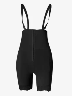 Body Shaper Shapewear Noir Boutons Avant Abdomen Épaississement Éponge Insert Pantalon Gainant Rehausseur de Fesses
