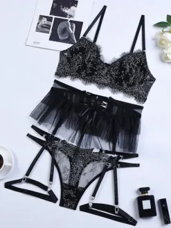 Body Teddies Lingerie Sexy Creusant Femme avec Bretelles à Col Décolleté en V Coupe Cintrée à Lacets Unicolore