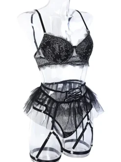 Body Teddies Lingerie Sexy Creusant Femme avec Bretelles à Col Décolleté en V Coupe Cintrée à Lacets Unicolore