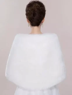 Boléro de mariée boléro de mariage ivoire en fausse fourrure