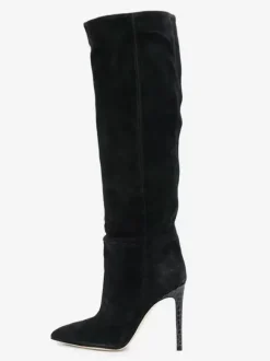 Bottes à Talons Hauts Femme en Cuir Synthétique avec Bout Rond Unicolore